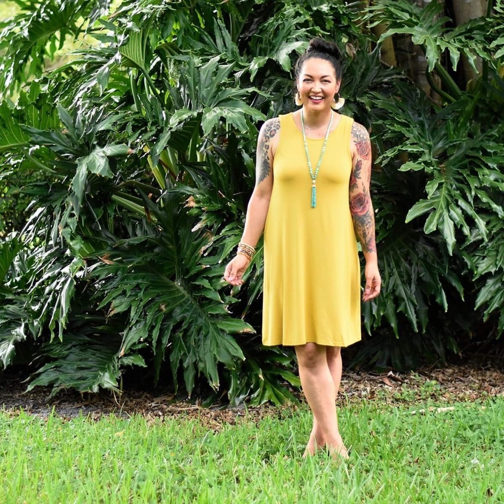 Yellow Dress with Ruffled back - Picture 4 of 5